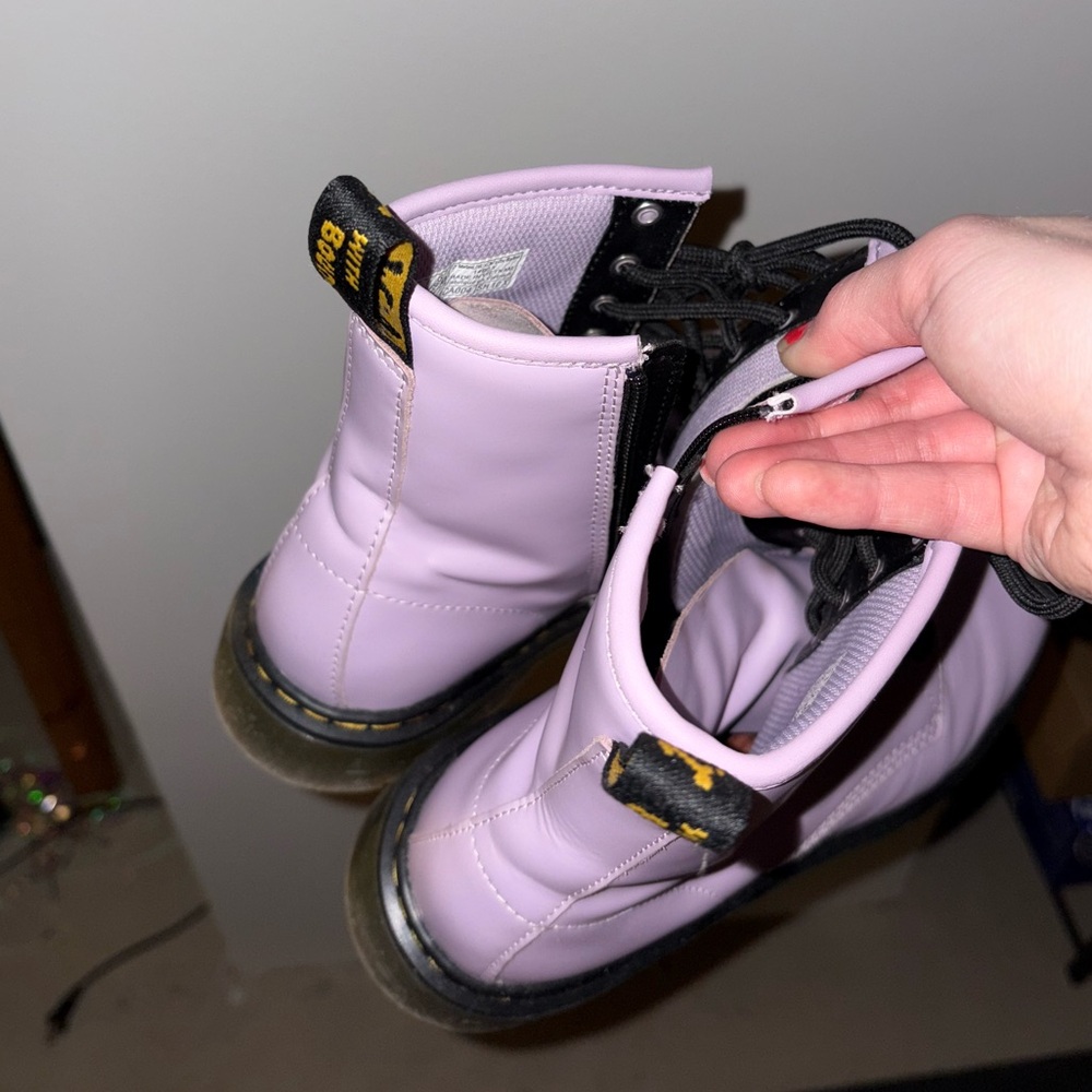 purple doc marten boots - Picture 3 of 3